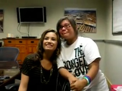 DEMI LOVATO VIP MEETING AT 8-1-10 3239