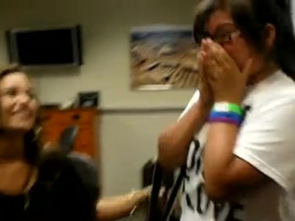 DEMI LOVATO VIP MEETING AT 8-1-10 3643