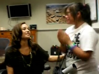 DEMI LOVATO VIP MEETING AT 8-1-10 3431