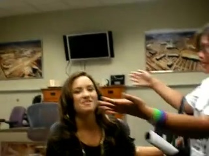 DEMI LOVATO VIP MEETING AT 8-1-10 3471
