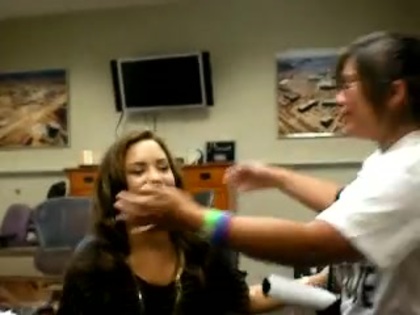 DEMI LOVATO VIP MEETING AT 8-1-10 3494
