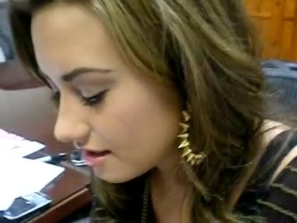 DEMI LOVATO VIP MEETING AT 8-1-10 4718