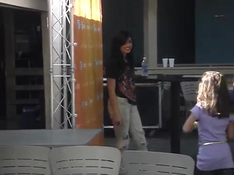 Demi Lovato meeting fans at her private meet n greet in Detroit in August of 2009 0524