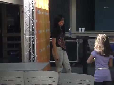 Demi Lovato meeting fans at her private meet n greet in Detroit in August of 2009 0526