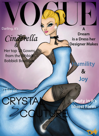 vogue_disney_darlings___cinderella__repainted__by_dantetyler-d4qya27 - Disney Princess in Vogue