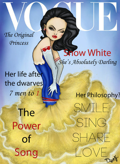 vogue_disney_darlings___snow_white__repainted__by_dantetyler-d4qyamp - Disney Princess in Vogue