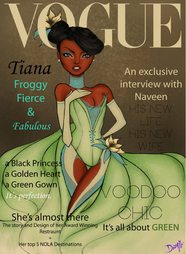 vogue_disney_darlings___tiana__repainted__by_dantetyler-d4qyb7v - Disney Princess in Vogue