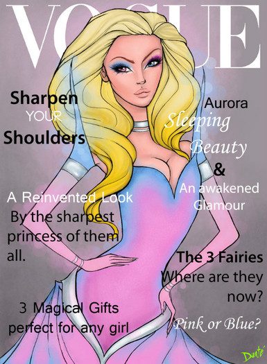 vogue_disney_darlings__sleeping_beauty__repainted__by_dantetyler-d4qy95k - Disney Princess in Vogue