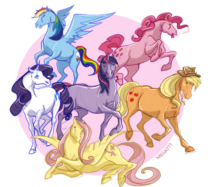 real_pony_sketch_by_lightmega777-d4yf3nh - Pony girl