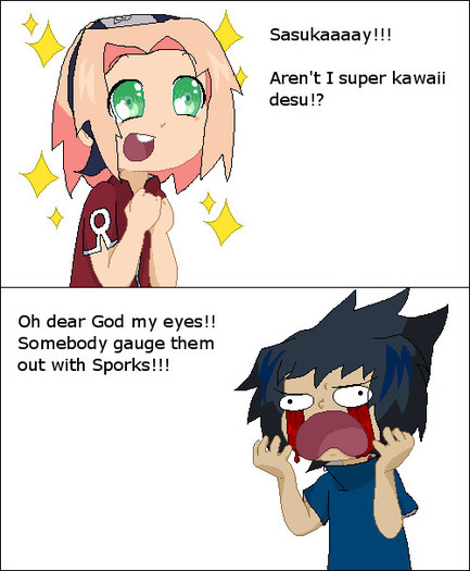 Iiiihhh... - Comic    SasuSaku