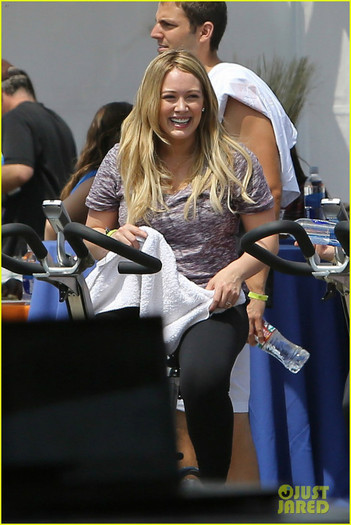 duff-physical-philanthropy-05 - Hilary Duff Pedal on the Pier with Haylie