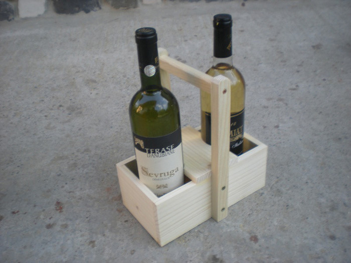 cos cu sticle de vin; Preturi si dimensiuni pe www.produse-lemn.com
