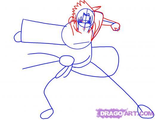 how-to-draw-sasuke-shippuden (2) - Daca vreti sa-l desenati pe Sasuke