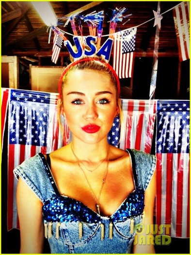 vanessa-hudgens-miley-cyrus-patriotic-02 - Vanessa Hudgens and Miley Cyrus Patriotic Pair
