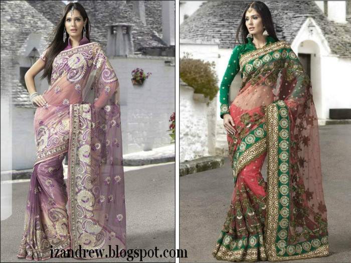 Bridal Sarees 2012  Silk SareesSaris  Indian Designer Saree Blouse Styles-izandrew.blogspot.com (2)