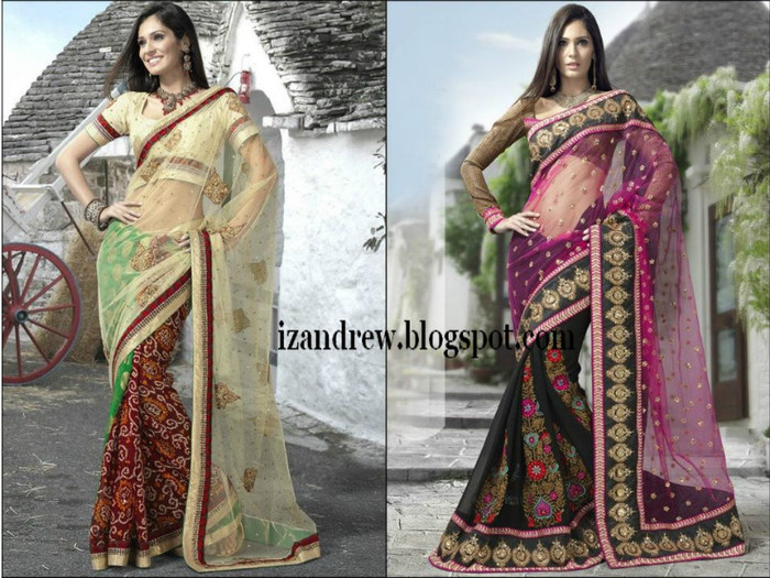Bridal Sarees 2012  Silk SareesSaris  Indian Designer Saree Blouse Styles-izandrew.blogspot.com (6)