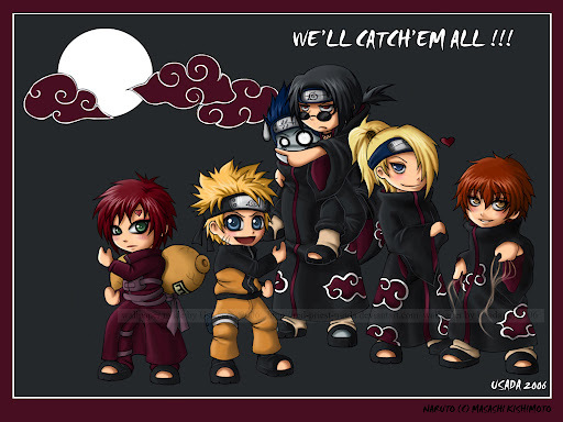 Akatsuki-Naruto-Gaara-ChibiWallpaper[1] - Emo cu cei din Naruto