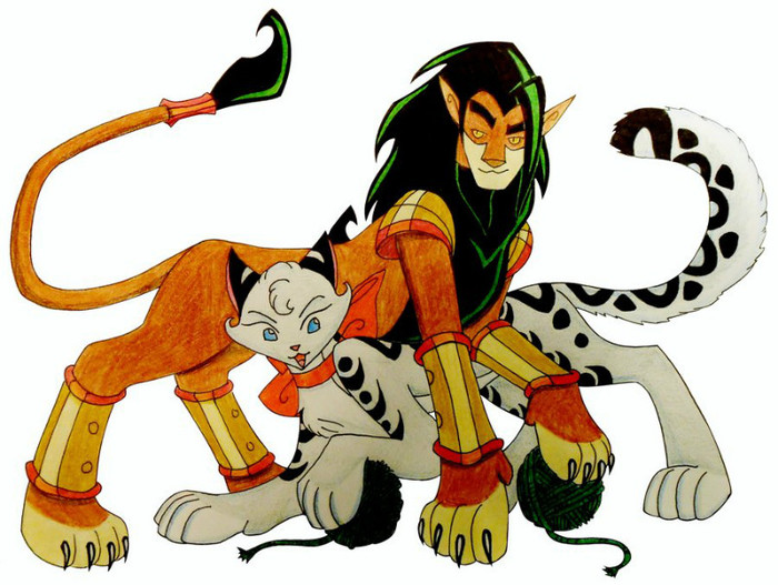 vedisdragon_request__chase_cat_with_kimiko_cat_by_jburke2101-d4yqdie - Xiaolin Showdown