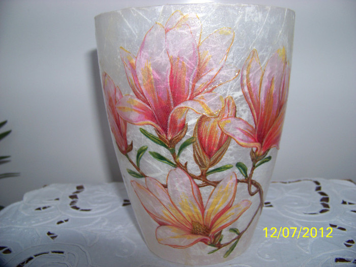 masca ghiveci orhidee decorat - 0 Decoupage - creatiile mele