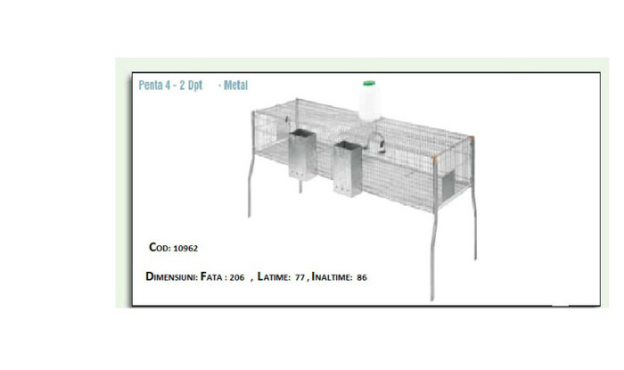 PENTA 4-2 DEPARTAMENTE  METAL - 4-CATALOG PRODUSE PENTRU  IEPURI