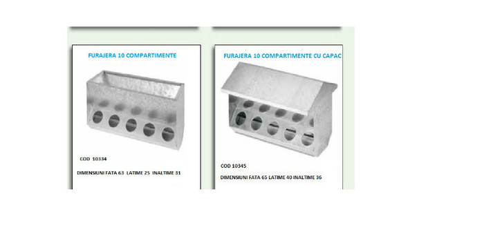 FURAJERA 10 COMPARTIMENTE - 4-CATALOG PRODUSE PENTRU  IEPURI