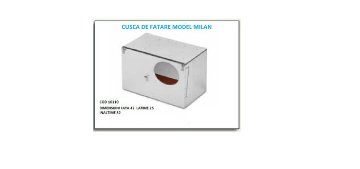 CUSCA DE FATARE MODEL MILAN - 4-CATALOG PRODUSE PENTRU  IEPURI