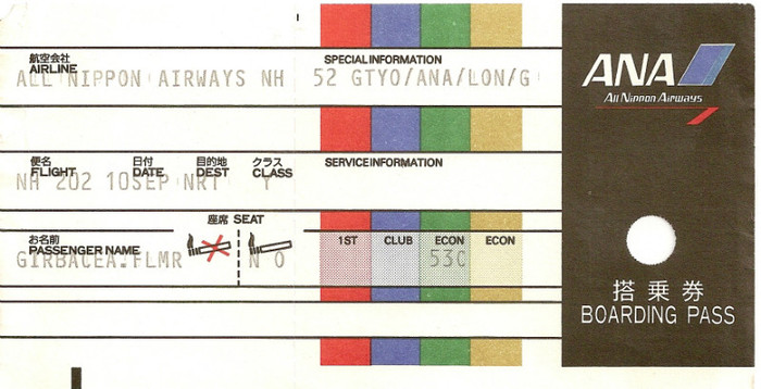 Tichet avion ANA ( All Nippon Airways)1 - FILARMONICA - turnee