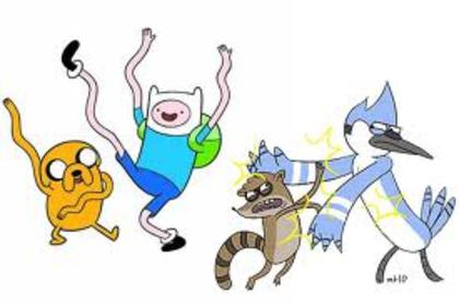FInn and jake and regular show - regulartime