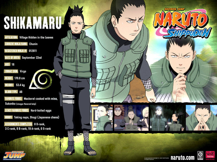 Shikamaru Naruto - Naruto personaje