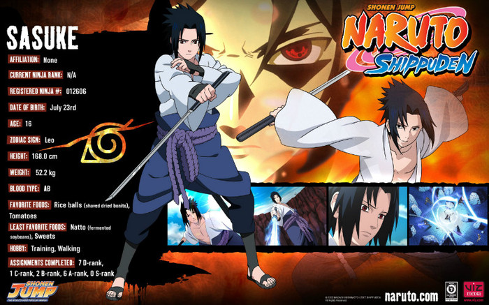 Sasuke Uchiha - Naruto personaje