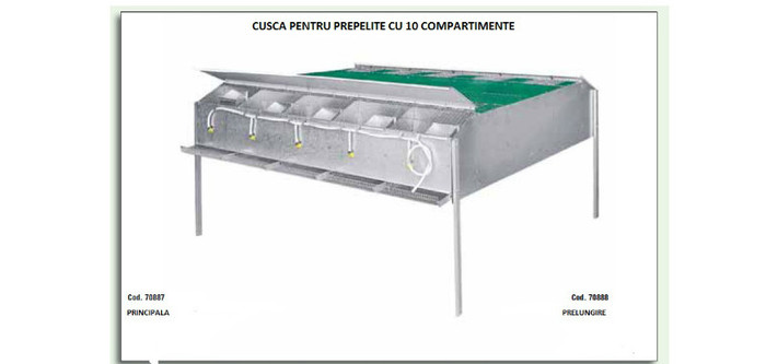 CUSCA PENTRU PREPELITE CU 10 COMPARTIMENTE