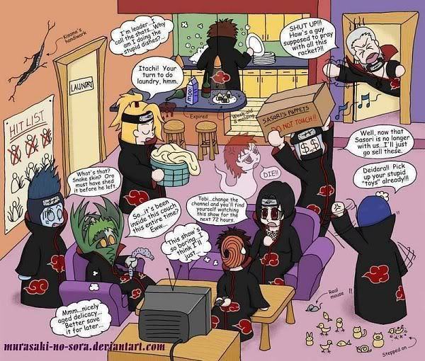 o poza amuzanta cu akasuki - Naruto