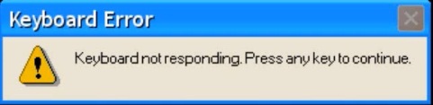 keyboard error - FATAL FAKE ERROR