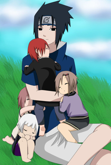 Sasuke_and_baby_Satella_Minori_Juubi_Yukari_by_SasukeDemon