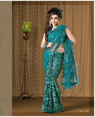 Sea Green Color Casual Saree - Alege 2