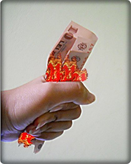 [in acel moment bani ii luara foc]
