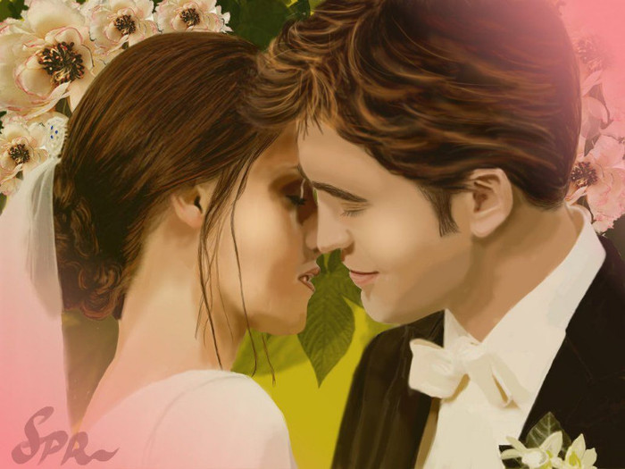 bride_and_groom_by_sprspr-d4gsakd - bella si edward