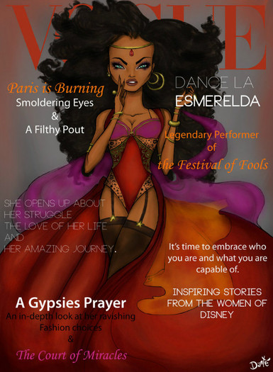 vogue_disney_darlings___esmerelda_by_dantetyler-d4r7yh5