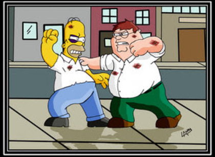 Homer_Vs__Peter_Dream_Fight_by_AngelCrusher - simpson vs family guy