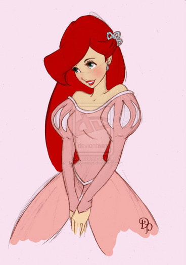 Ariel_Little_Mermaid_Sketch_by_DeedNoxious