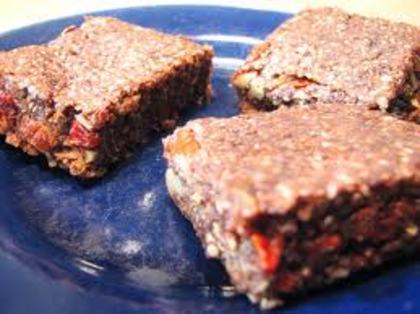 Cereal bars, chocolate goji