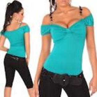 Bluza turcoaz sexy - Alege bluza