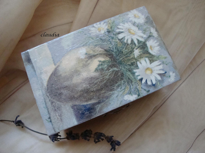 caseta ,,floare de colt''-decoupage - 0-01 Handmade-