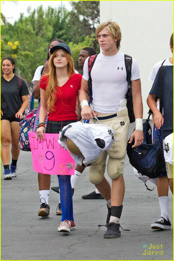 thorne-football-fan-02 - Bella Thorne Cheers on Tristan Klier At His Football Game