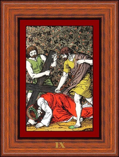 IX - Iisus cade a treia oar%u0103 sub Cruce (Jesus Falls the Third Time) - DRUMUL CRUCII - STATIONS OF THE CROSS