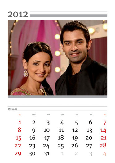 ianuarie - Calendar 2012 Barun si Sanaya