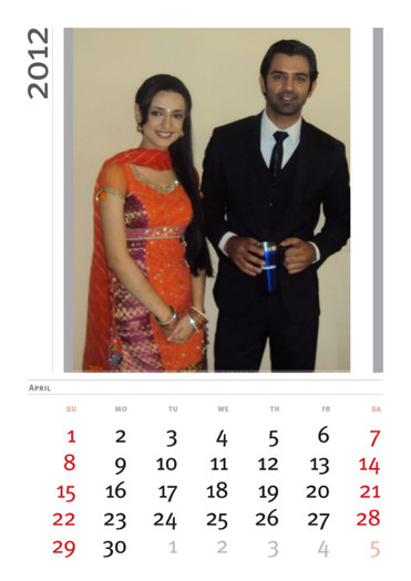 aprilie - Calendar 2012 Barun si Sanaya