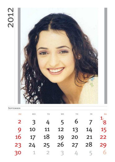 septembrie - Calendar 2012 Barun si Sanaya