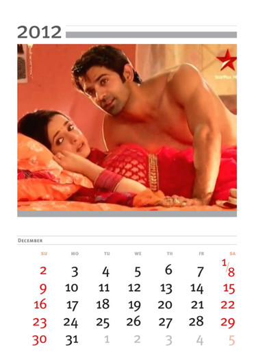 decembrie - Calendar 2012 Barun si Sanaya