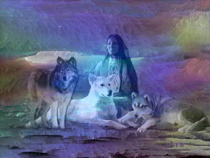 Wolves_And_Native_American_Girl_Wallpaper_9926p - adunate